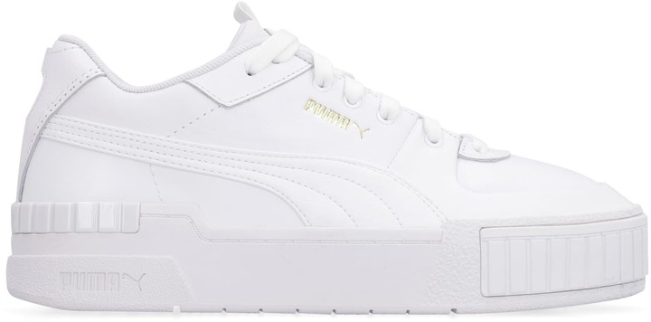 puma platform trainers white