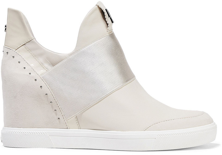 cailin hidden leather wedge sneakers