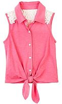 Thumbnail for your product : JCPenney by&by Girl Tie-Front Top - Girls 7-16