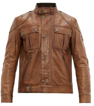 Belstaff Gangster Leather Jacket - Mens - Tan