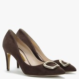 Thumbnail for your product : Rupert Sanderson Nada Brown Suede Embellished Court Shoes