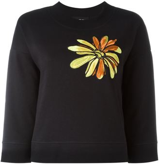 Moschino Boutique floral embroidery sweatshirt