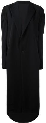 Yohji Yamamoto ruched shoulder coat