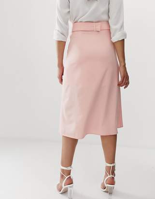 Fashion Union midi skirt with buckle