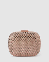 Thumbnail for your product : Olga Berg Women's Gold Clutches - Elliana Textured Hotfix Clutch - Size One Size at The Iconic