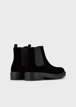 Giorgio Armani Velvet Beatle Boots