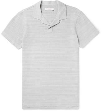 Orlebar Brown Felix Melange Cotton-pique Polo Shirt - Gray