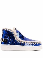 navy blue sequin sneakers