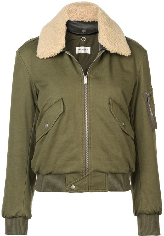 Saint Laurent Army Bomber Jacket ShopStyle