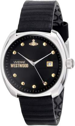 Vivienne Westwood Men's VV080BKBK Bermondsey Stainless Steel Watch with Leather Band