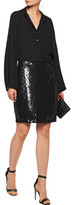 Thumbnail for your product : L'Agence Phoebe Sequined Crepe Skirt