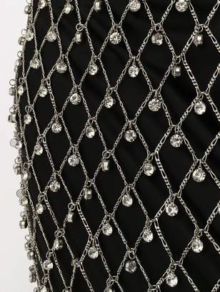 Paco Rabanne rhinestone chain mesh skirt