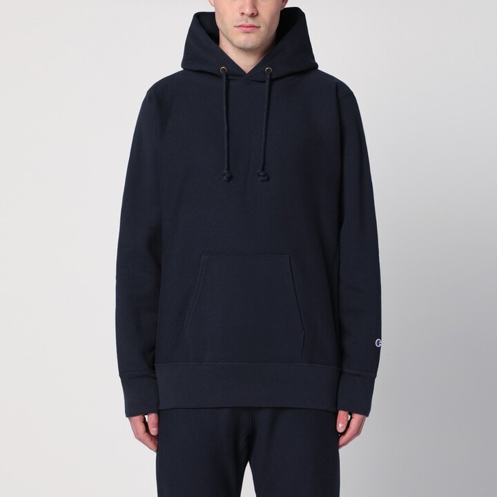 Navy blue cotton hoodie