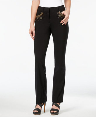 JM Collection Rhinestone-Embellished Pants, Only at Macy's