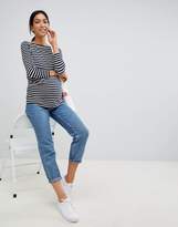 Thumbnail for your product : ASOS Maternity DESIGN Maternity Stripe Slouchy Long Sleeve T-Shirt