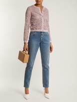 Thumbnail for your product : Valentino Round Neck Lace Cardigan - Womens - Light Pink