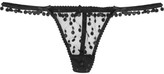 Thumbnail for your product : Agent Provocateur Bobbie embroidered tulle thong