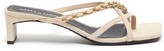 Thumbnail for your product : Stella Luna Square toe chain detail suede mules
