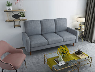 Dolan 70" Velvet Square Arm Sofa