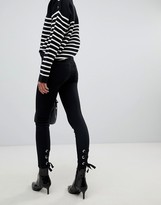 Thumbnail for your product : Pieces Skinny Jeans With Lace Up Back Detail