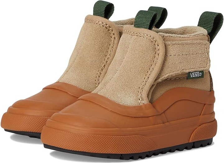 Vans Kids MTEtm Slip-On Hi Terrav (Infant/Toddler) Kids Shoes Brown/Green : 8 Toddler M, Leather