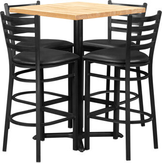 Restaurant Furniture by Barn Furniture Bell 30"X30" Bar High Table Set W/Chairs