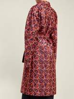 Thumbnail for your product : Osman Margeaux Single-breasted Geometric-jacquard Coat - Womens - Pink Multi