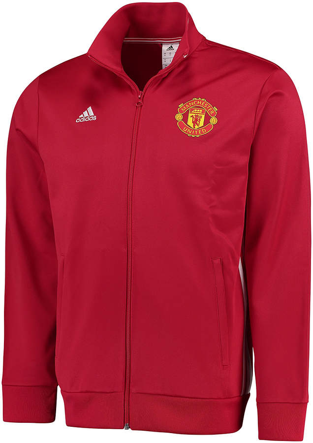 adidas track jacket mens red