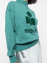 Thumbnail for your product : Etoile Isabel Marant Flocked-Logo Mock-Neck Sweatshirt