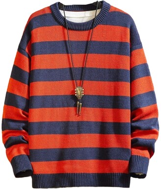 red and green striped sweater mens