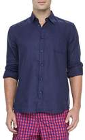 Thumbnail for your product : Vilebrequin Linen Long-Sleeve Shirt, Navy
