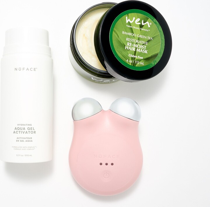 NuFace Mini+, 3.3oz Aqua Gel & WEN Hair Mask