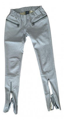 grey leather jeans