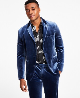 INC International Concepts Men's Owen Slim-Fit Solid Velvet Suit Jacket, Created for Macy's