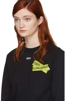 Off-White Black Long Sleeve Firetape T-Shirt