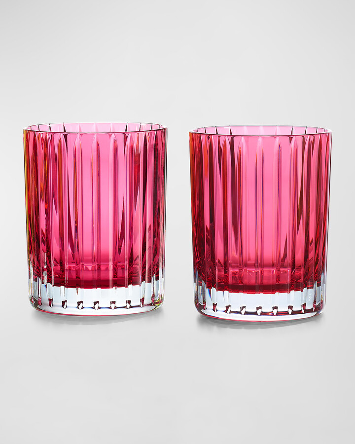 Baccarat Harmonie Colored Double Old-Fashioned Tumblers, Set of 2