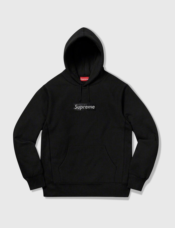 Supreme 19ss X Swarovski Box Logo Hoodie - ShopStyle