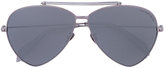 Alexander McQueen - Piercing Shield sunglasses - women - metal - Taille Unique