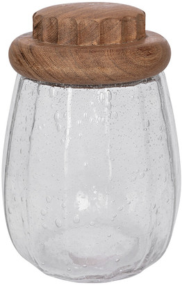 Retreat - Glass Storage Jar with Chunky Wooden Lid - Small
