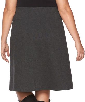 Dana Buchman Plus Size Ponte Midi Skirt