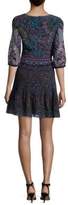Thumbnail for your product : Saloni Scoopneck Silk A-Line Dress