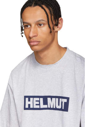 Helmut Lang Grey Tall Logo T-Shirt