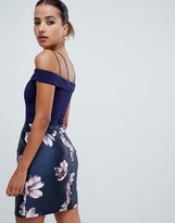 Thumbnail for your product : AX Paris 2-in-1 skater dress with contrast dress