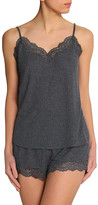 Thumbnail for your product : Stella McCartney Lily Blushing Lace-trimmed Ribbed Jersey Camisole