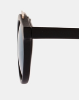 Thumbnail for your product : ASOS Round Sunglasses with Metal Bridge Detail and Mirrored Lens