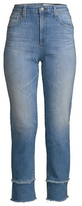 AG Jeans Isabelle Mid-Rise Crop Straight-Leg Jeans