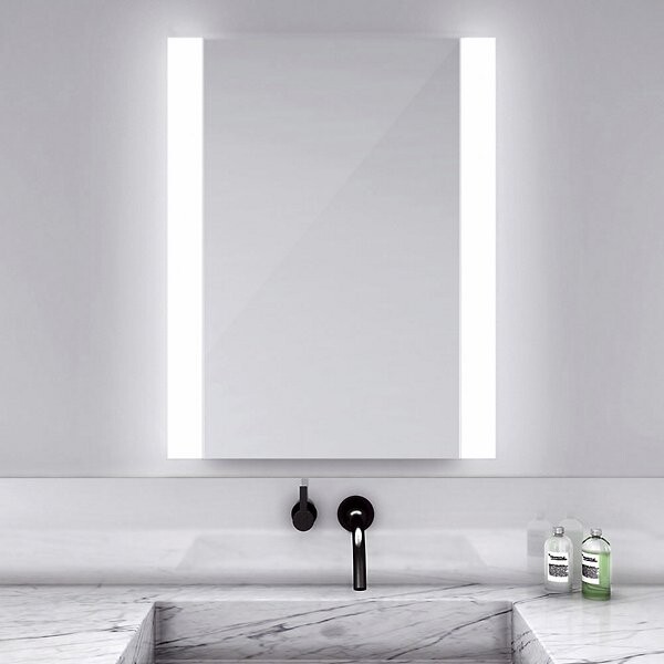 Electric Mirror Novo Lighted Mirror in White, Size: 24X36" LED