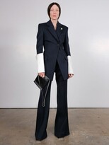 Thumbnail for your product : Peter Do Long Wool Blazer W/ Contrasting Cuffs