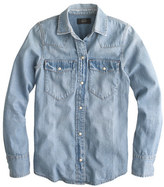 Thumbnail for your product : J.Crew Denim western shirt in pale indigo