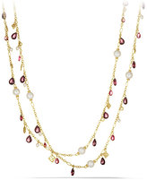 Thumbnail for your product : David Yurman Bead Necklace with Peach Pearls and Garnet in Gold